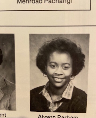 In 1980, Alyson Parham was a cheerleader and class president at Kalamazoo Central High School.