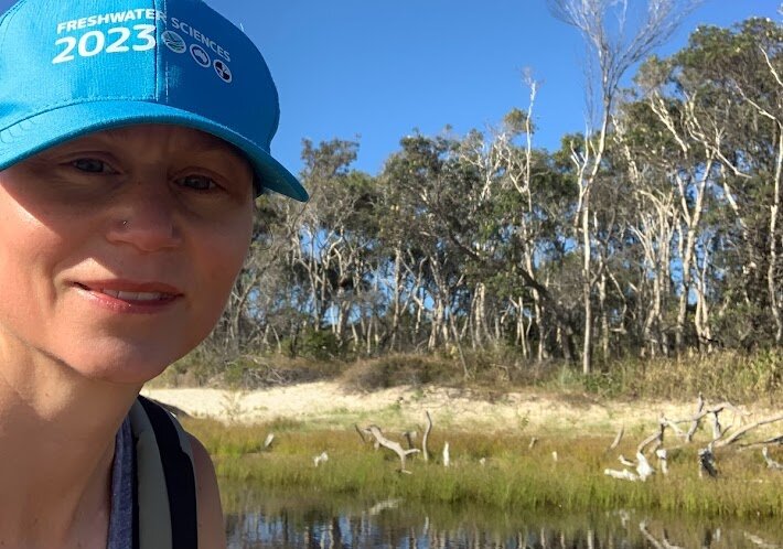 Dr. Tiffany Schriever, a freshwater ecologist and WMU Associate Professor, in wetlands in Australia