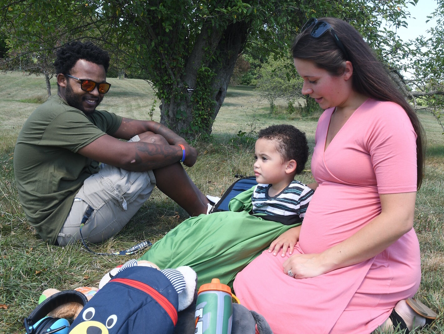 Bryon and Audrina Hampton with their son Greyson, who is on autism spectrum.