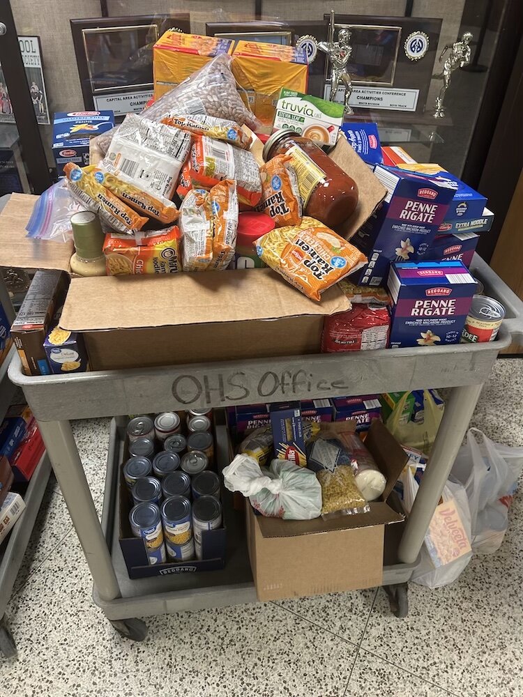 Food about to be transported to the local food bank