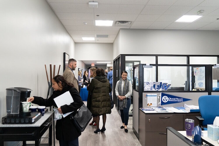 Inside the offices of Battle Creek Regional Outreach Center.(Photo taken prior to social distancing orders)