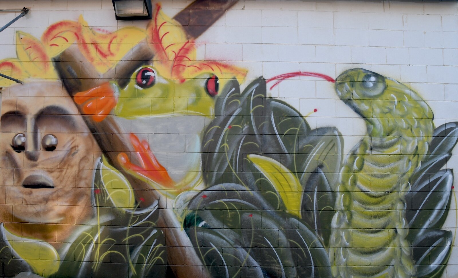 Detail view of part of Jaziel Pugh’s mural