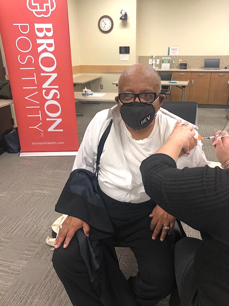 Rev. William Wyne of Second Missionary Baptist Church got his first-round vaccine in January.