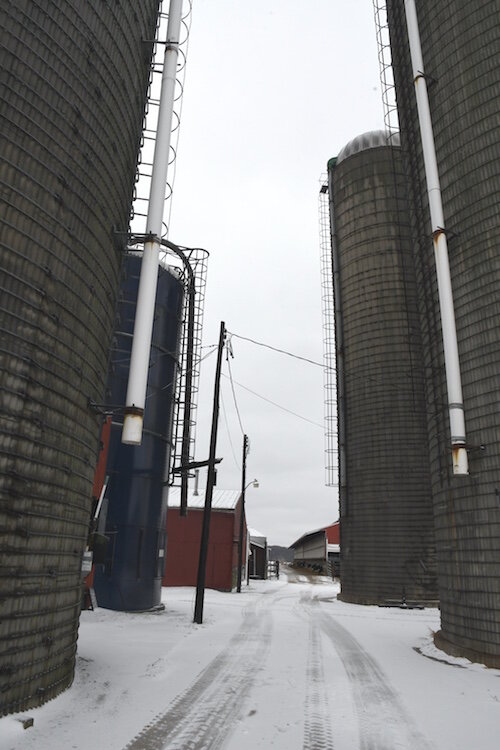 Silos at the Crandall Farm.