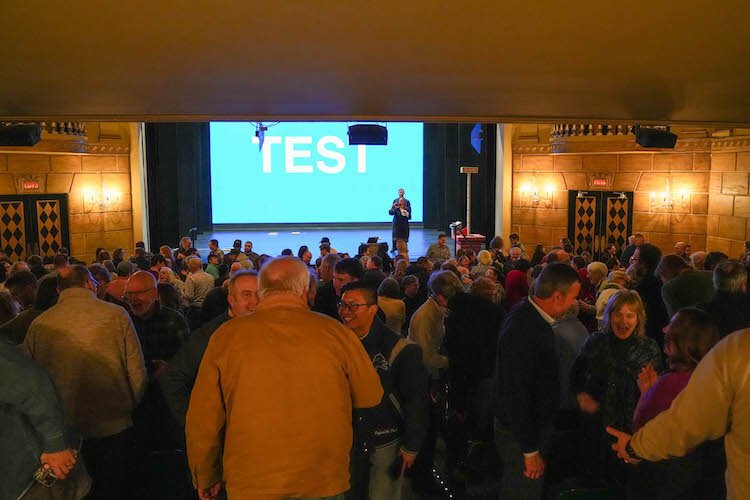 A packed audience attended the City of Kalamazoo event featuring "Happy Cities" author Charles Montgomery.