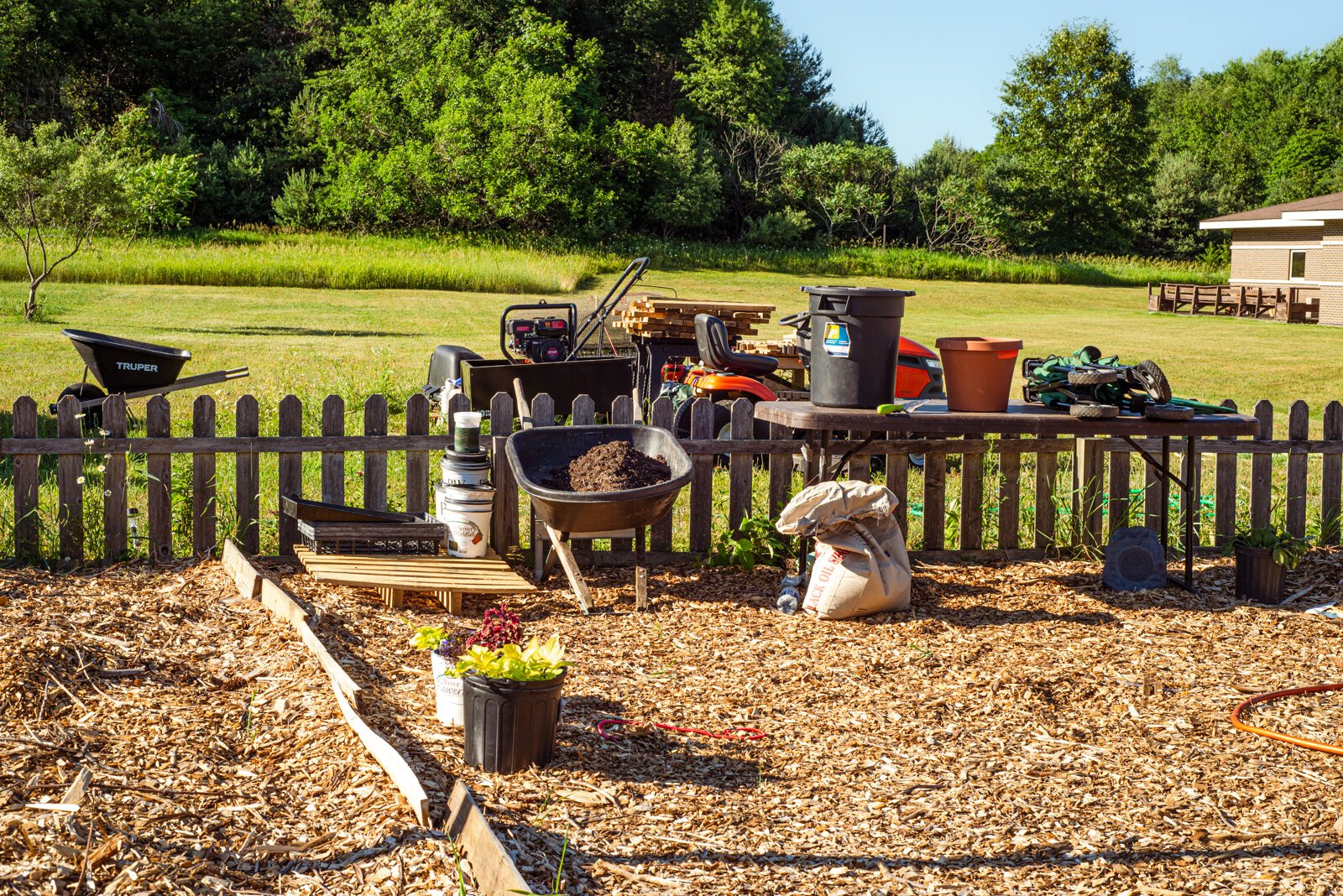 A new smaller garden site has gone in on the property. 