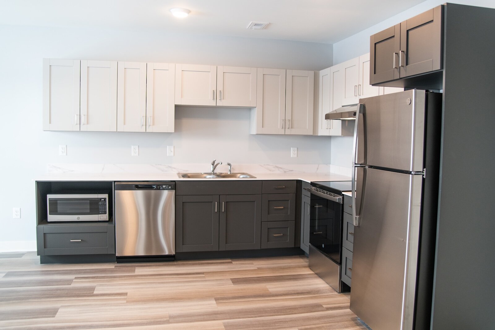 A kitchen inside 530 S. Rose.