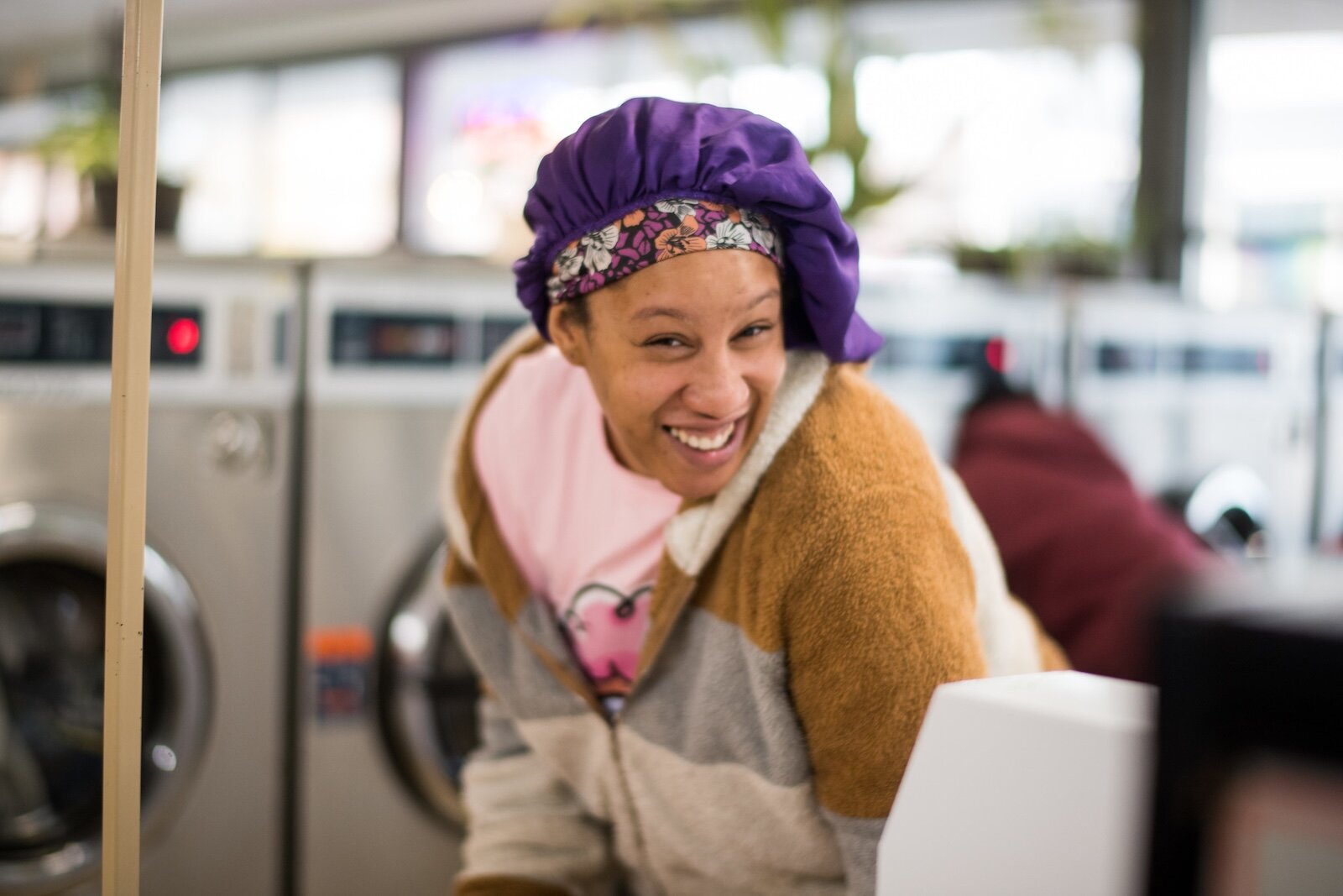  She has a home with her children, and "I have a lot of clothes!"  Sometimes she has to choose between food and laundry. "I've hand-washed some clothes!"