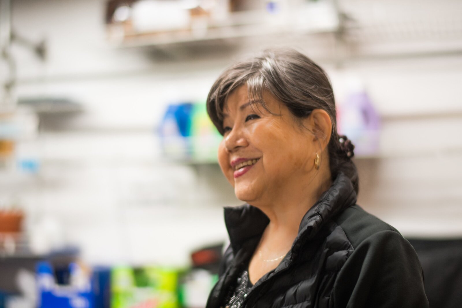 Diane Kim, former owner of the laundromat, is "semi-retired," she says, but returned to help during Soap and Hope. 