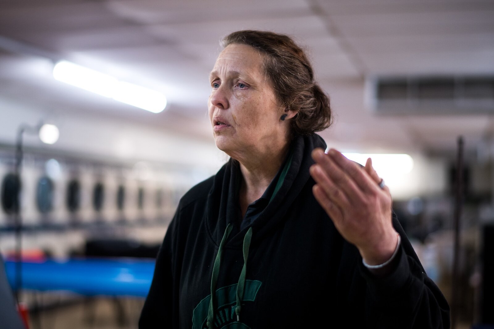 Lorrol Tyler used to be a restaurant manager, before the pandemic. She says she's seen fungus growing in tents, because of rain and condensation. She's also seen how "the kindness of others is just awesome."