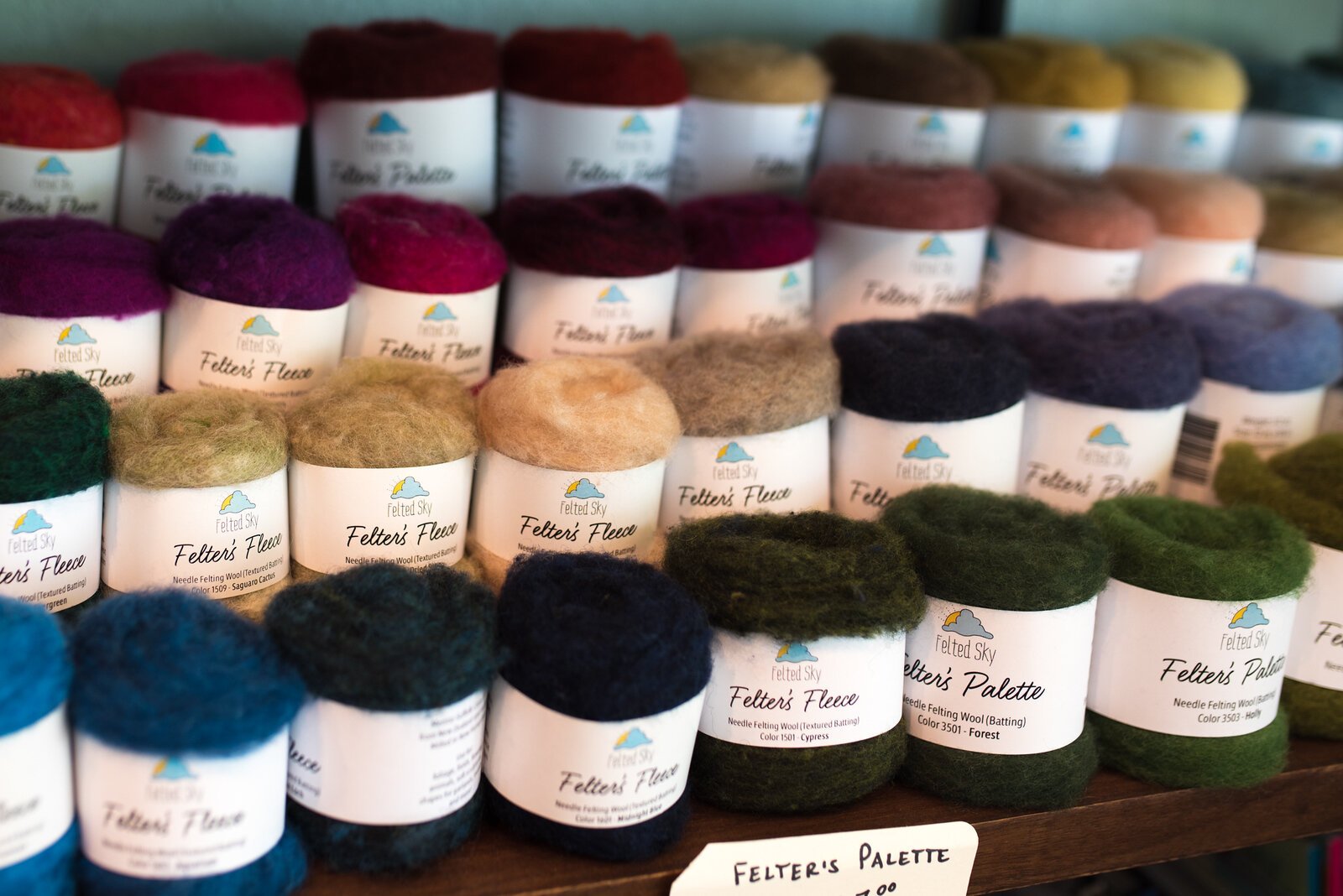 All colors of yarn to please the palate at Kalamazoo Dry Goods.