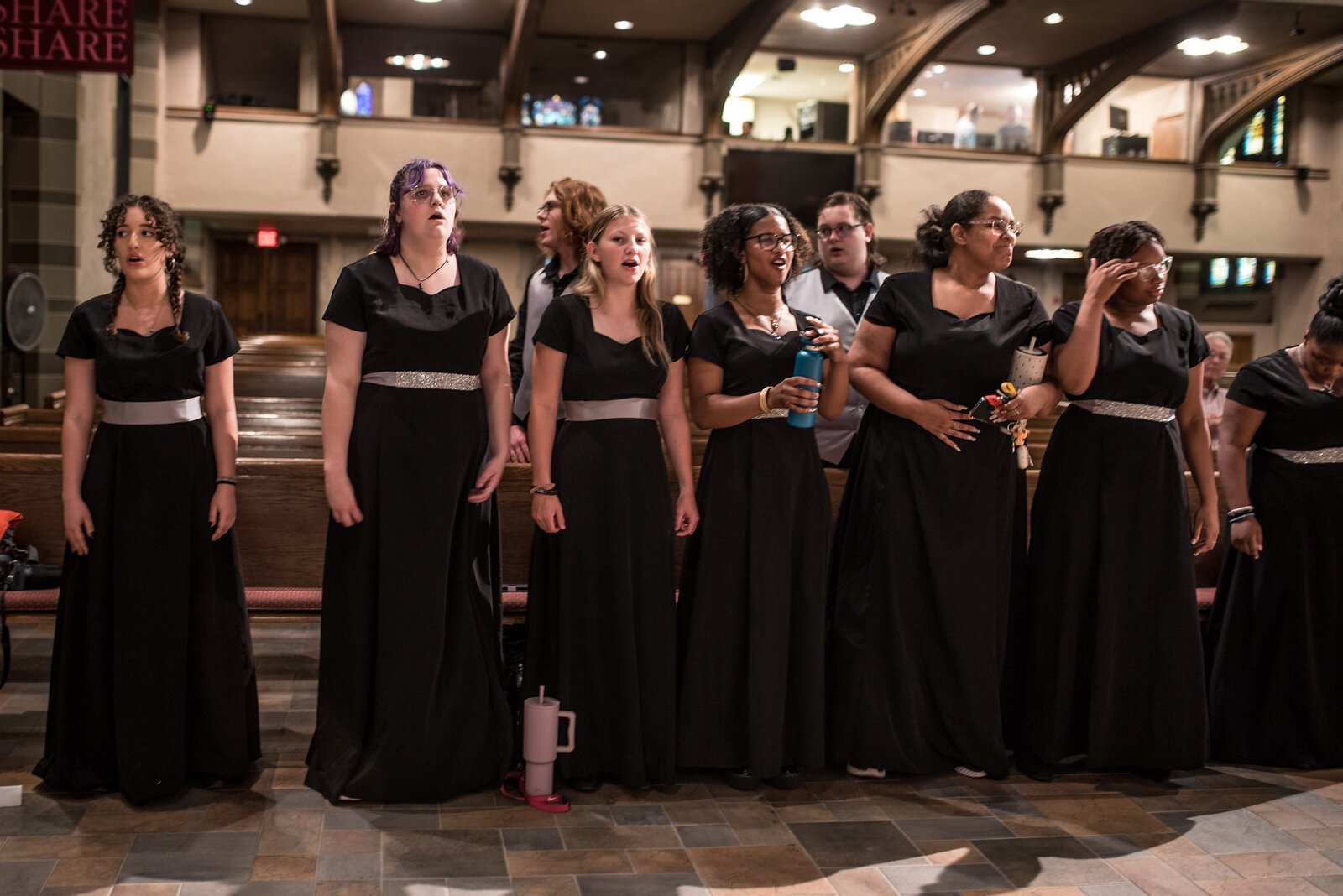 Kalamazoo Central High School's Hawthorne Singers gave a rousing performance.