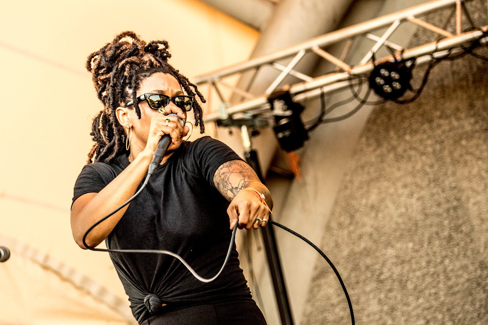 Nikki Hill with Laura Chavez performed at the Kalamazoo Blues Fest.