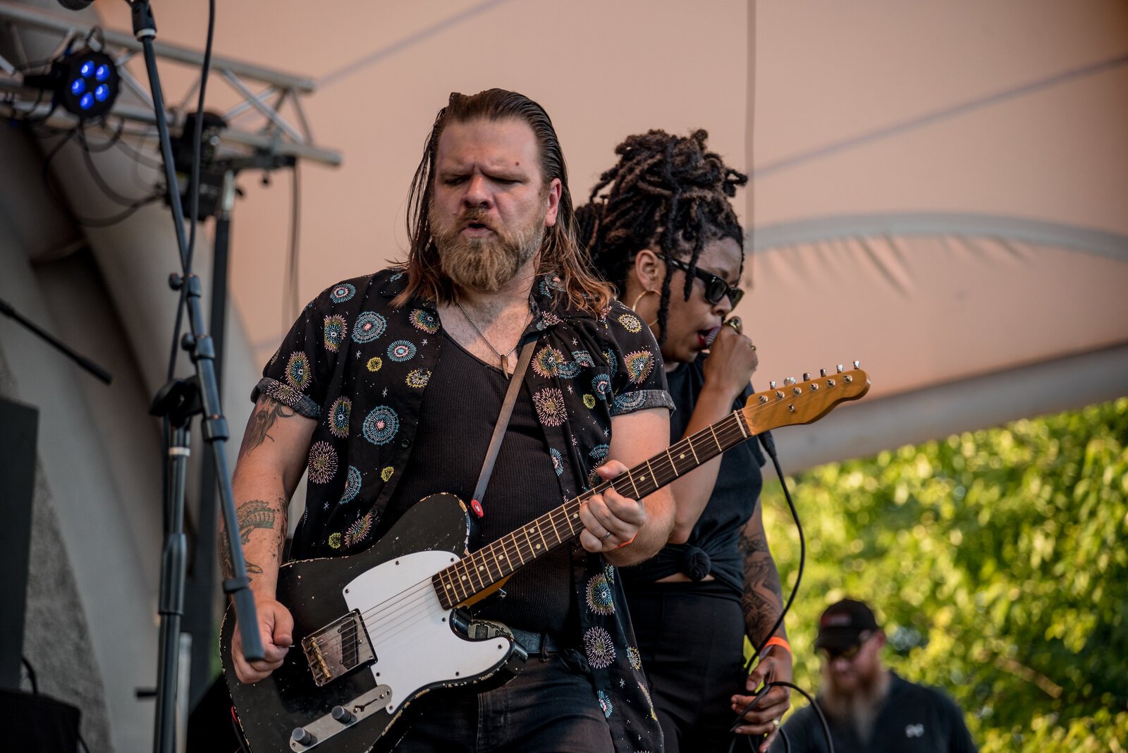 Nikki Hill with Laura Chavez performed at the Kalamazoo Blues Fest.