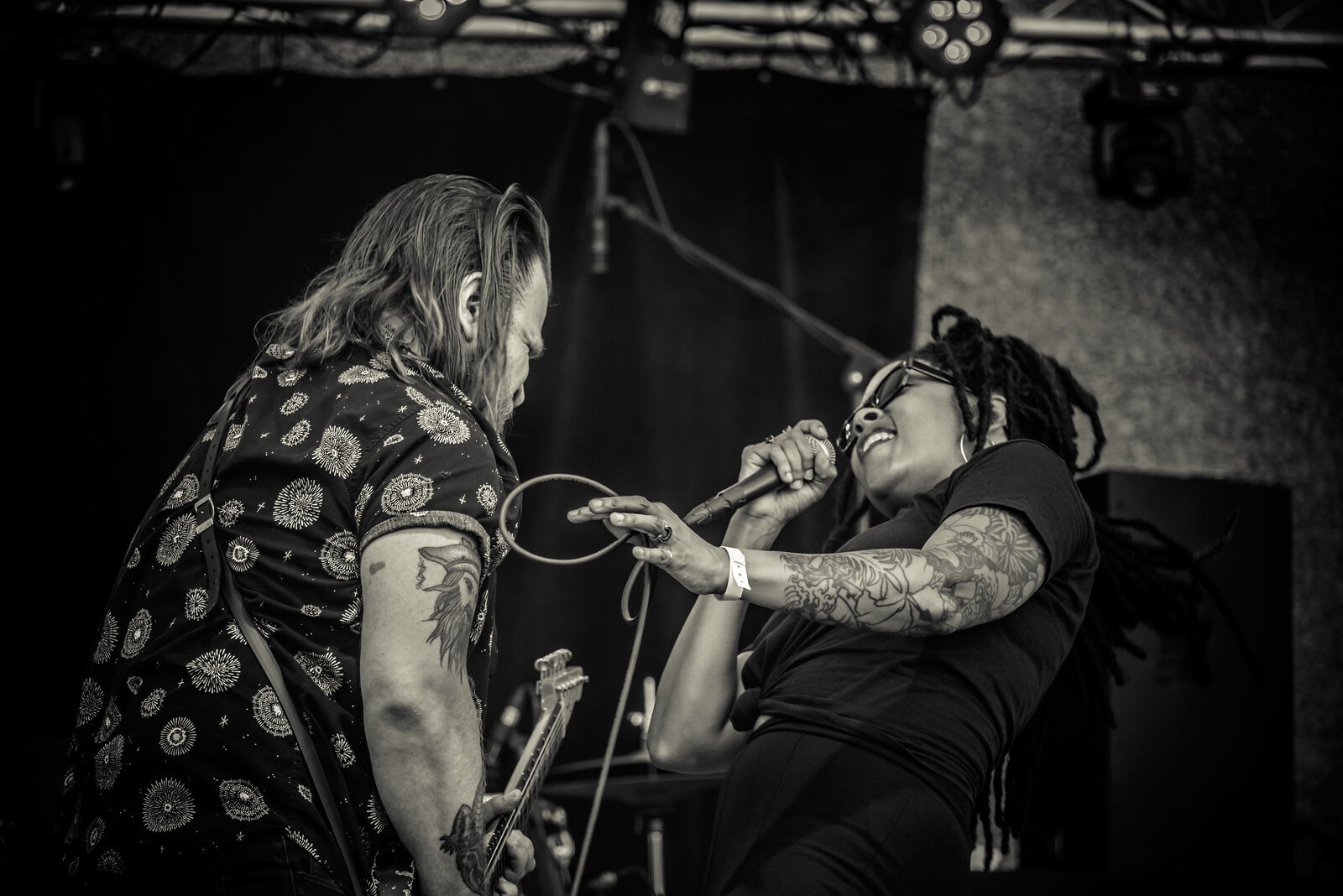 Nikki Hill with Laura Chavez performed at the Kalamazoo Blues Fest.