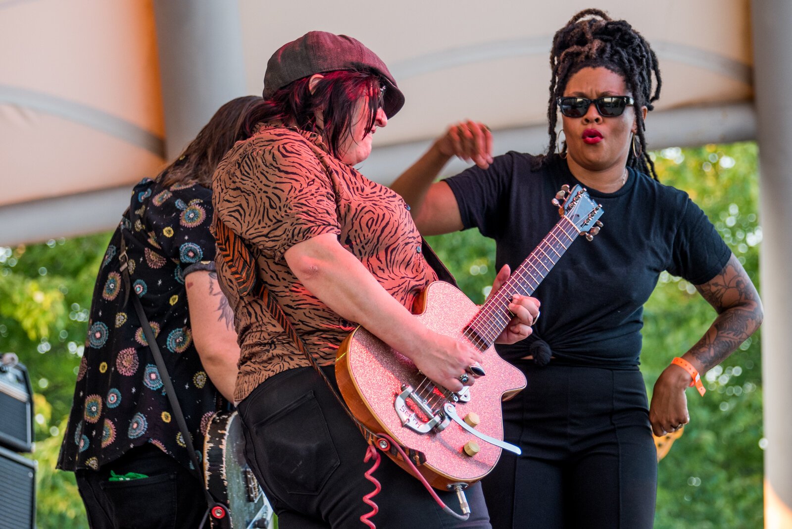 Nikki Hill with Laura Chavez performed at the Kalamazoo Blues Fest.