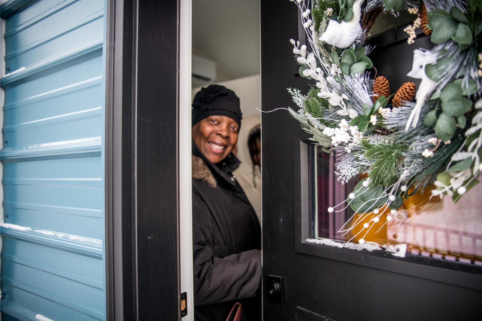 About 85 people attended the Dec. 12, 2024 open house of the HOPE Thru Navigation tiny houses.