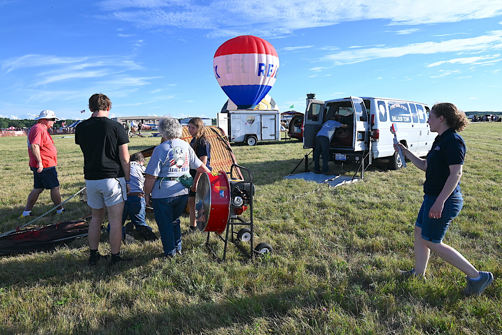 Katie Nicolaou prepares a video of the preparation for a balloon launch.