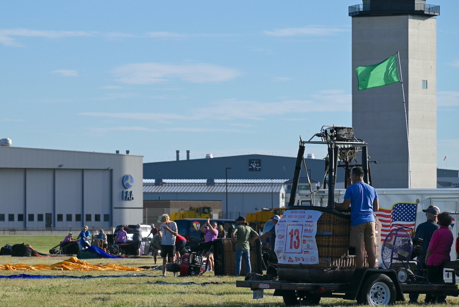 The green flag means it’s a go to launch.