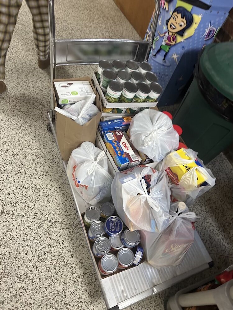 Food about to be transported to the local food bank