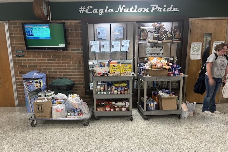 Food about to be transported to the local food bank