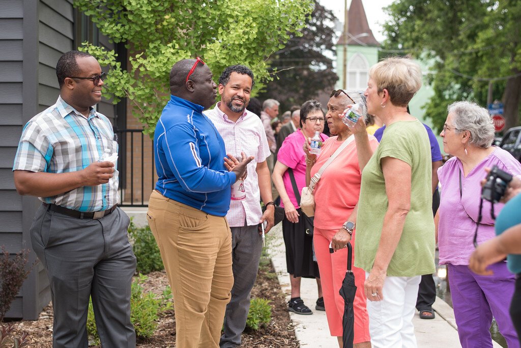 Several community leaders beside residence attended the Tuesday, June 25, 2024 ribbon cutting ceremony for the Eastside Square Condominiums.