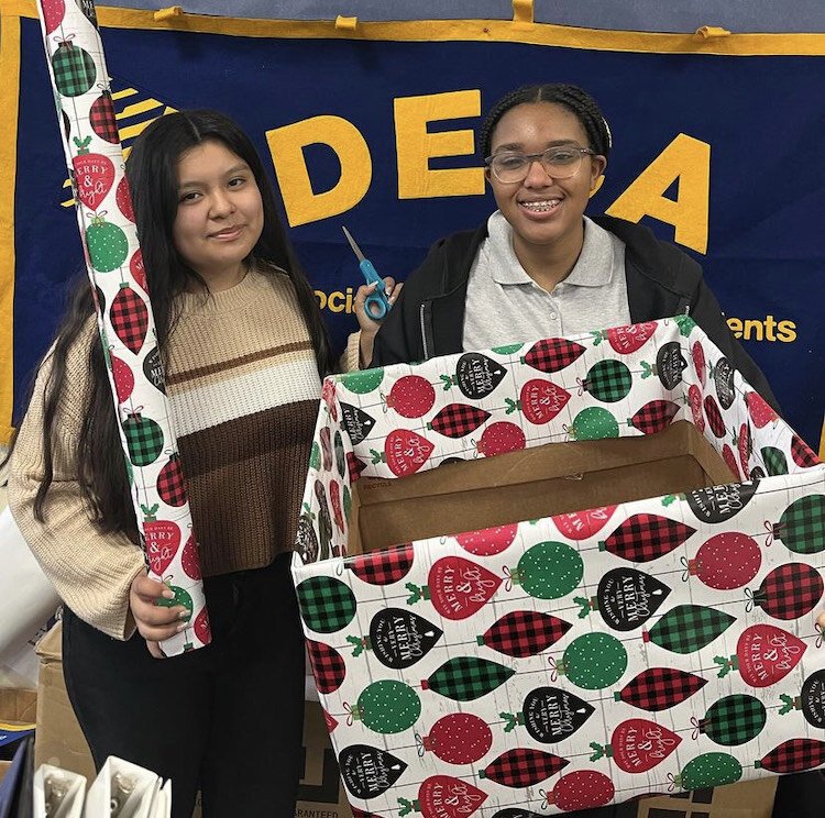 Christmas holiday drive hosted by DECA students