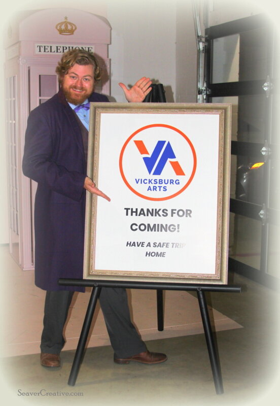 Vicksburg Arts Gala Emcee Jake Munson shares the new Vicksburg Arts logo.