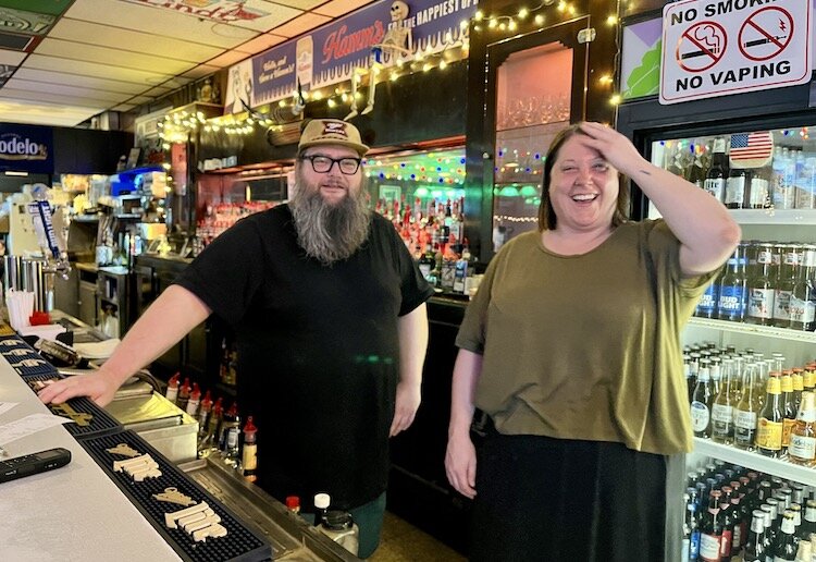 Andy Craigo and Hannah Rice, new owners of The SugarBowl. They bought the bar in December 2022. 