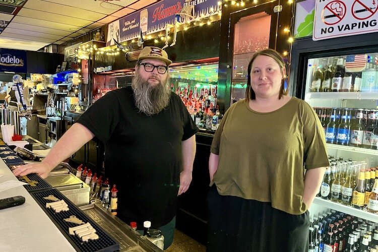 Andy Craigo and Hannah Rice, new owners of The SugarBowl. They bought the bar in December 2022. 