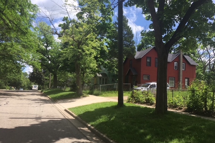 The Eastside has a combination of large, two-story houses and smaller box houses.