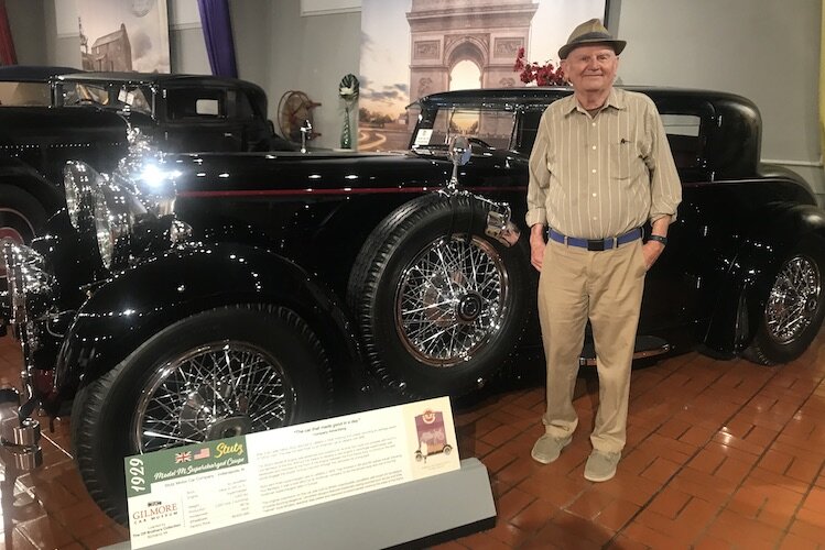 The author's dad with the Stutz Bearcat, a car he coveted as a teenager.