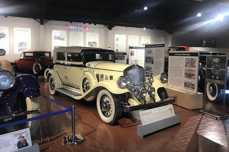 Scenes from the Pierce-Arrow Museum