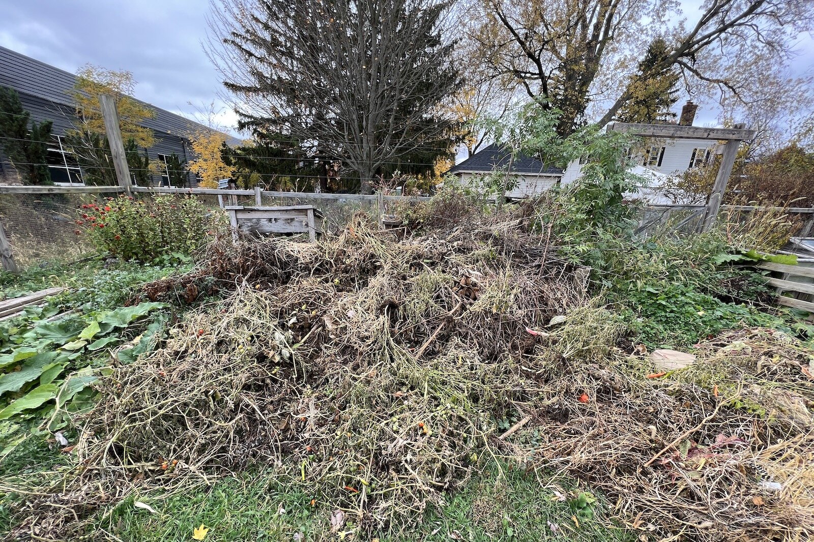 Composting is the mixing of a combination of both organic matters, such as food and yard waste with nitrogen, carbon and moisture, along with oxygen, to speed up the decomposition of scraps.