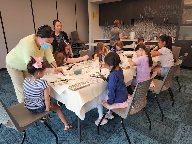 Traditional Chinese painting is taught at the Kalamazoo Chinese Academy.