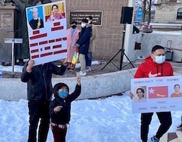 On the Ground Battle Creek Burmese protest