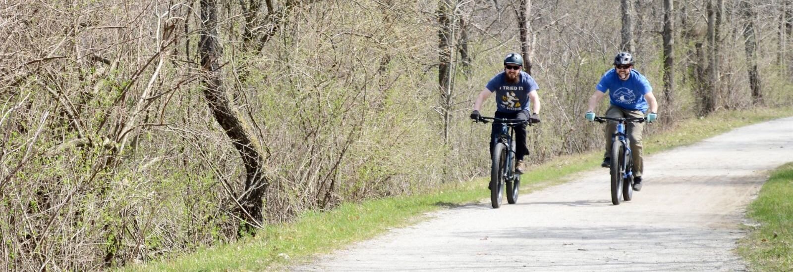 All levels of bike riders out on a nice Saturday, April 23.