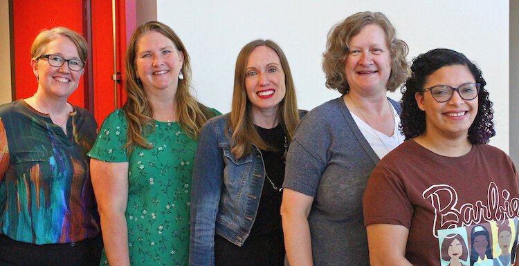 Fundraising committee members include (from left) Chrissy Westbury, Jayne Fraley-Burgett, Katie Clarke, Lydia Fink-Cox, and Denise Sanchez.