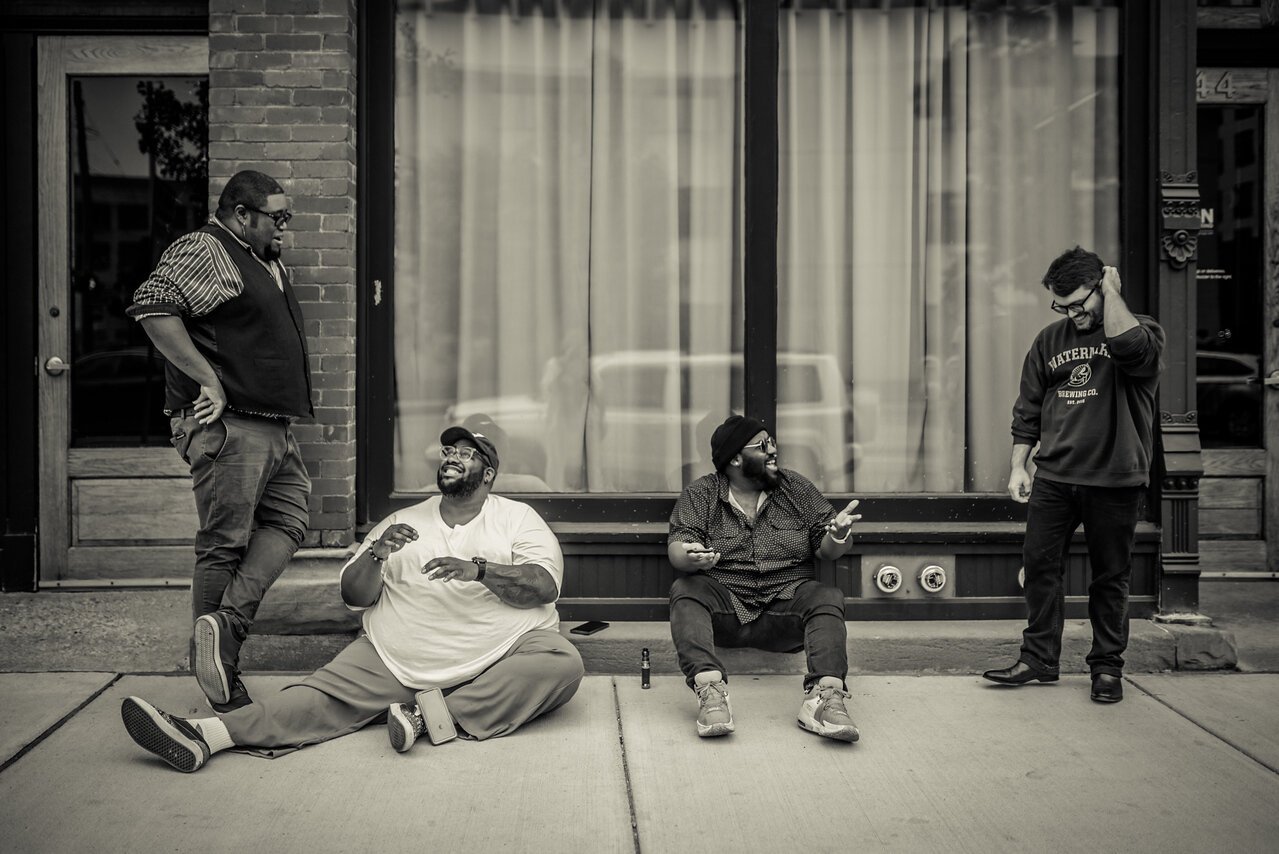 The Andrew Fisher Quartet outside of Dabney & Co.