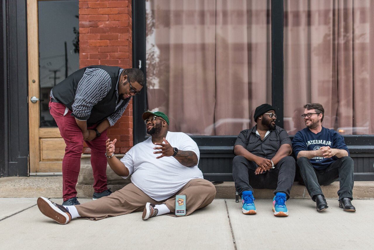 The Andrew Fisher Quartet outside of Dabney & Co.