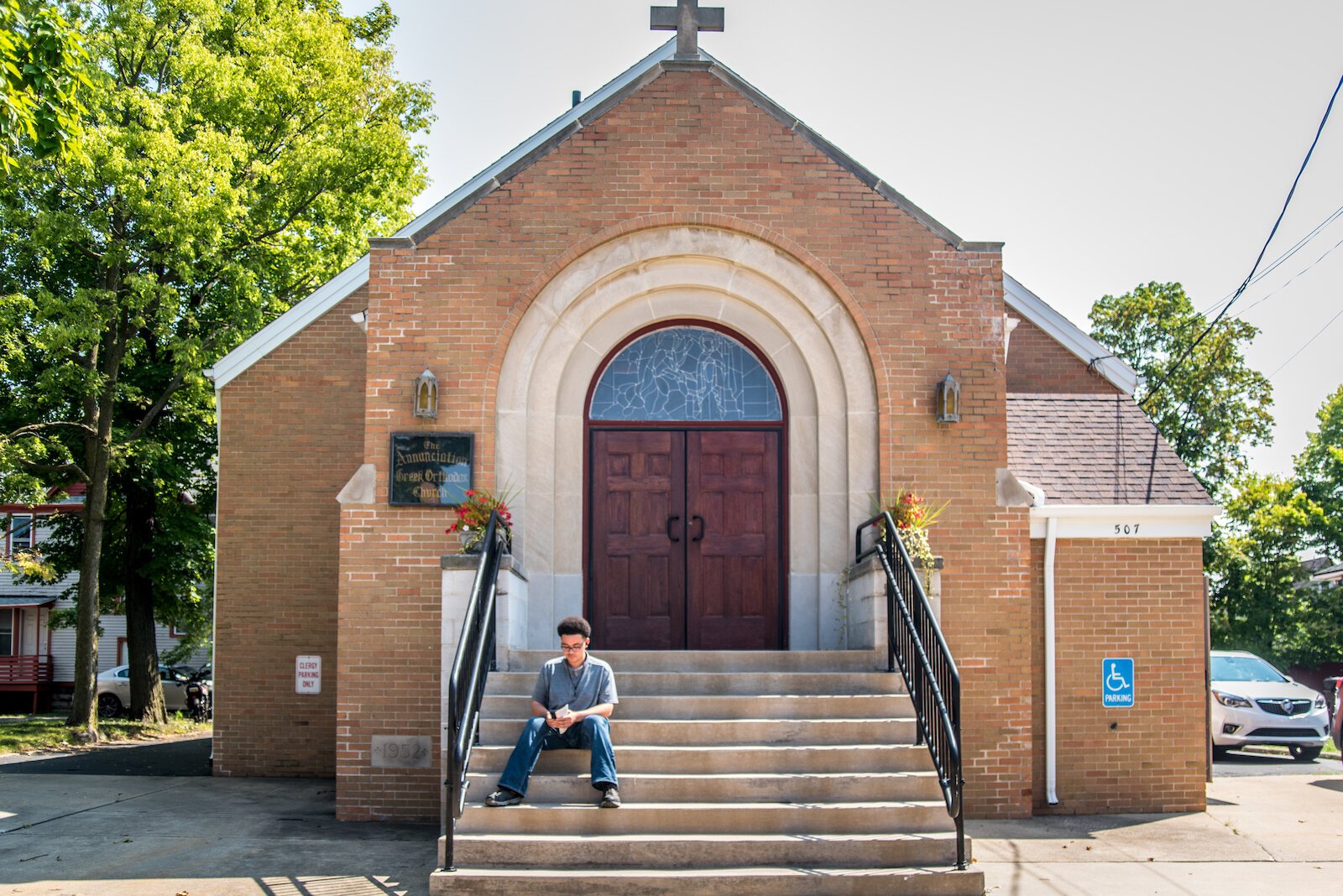 An outside view of the Annunciation Greek Orthodox Church on South Westnedge in Kalamazoo.   