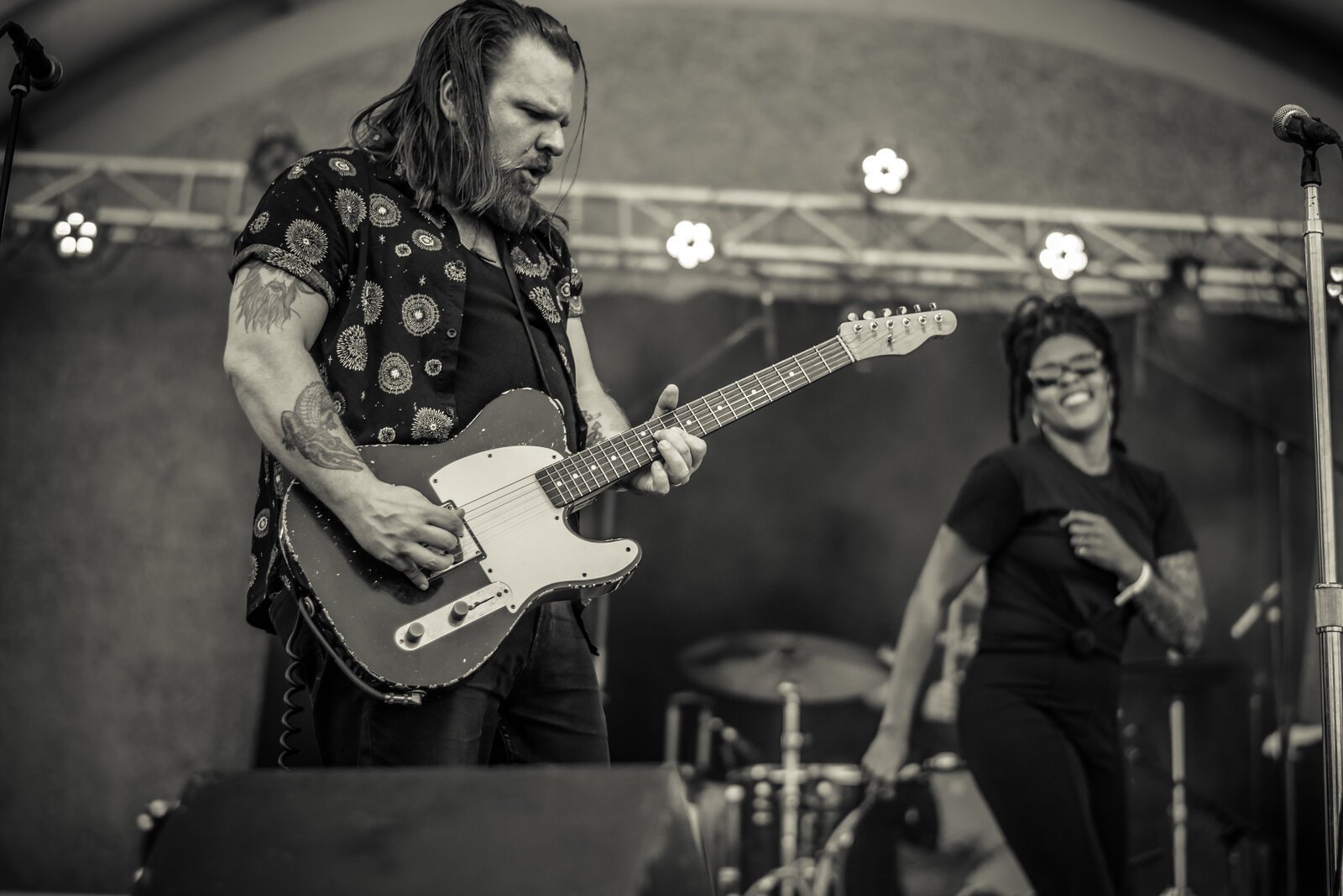 Nikki Hill with Laura Chavez performed at the Kalamazoo Blues Fest.