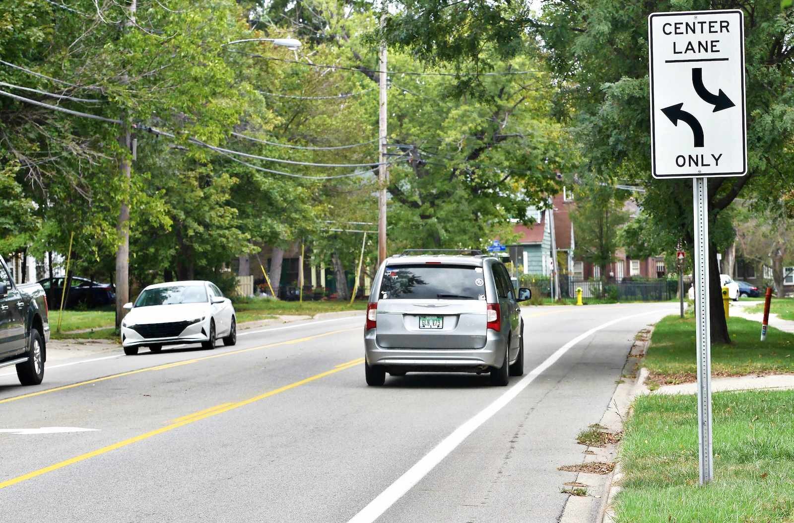 A view of Oakland Avenue's three lanes which some residents want for West Main as part of a 'road diet.'