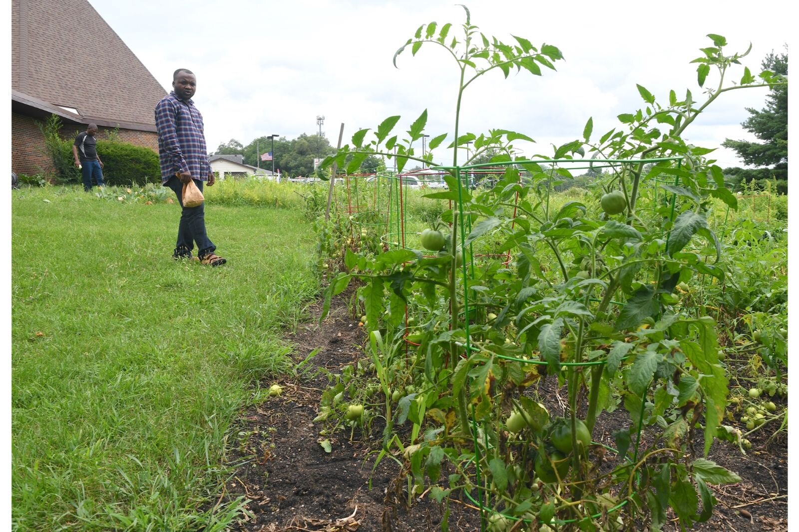 Trinity Lutheran Church provides land for a garden for use by members of the Uwezo Swahili Community.