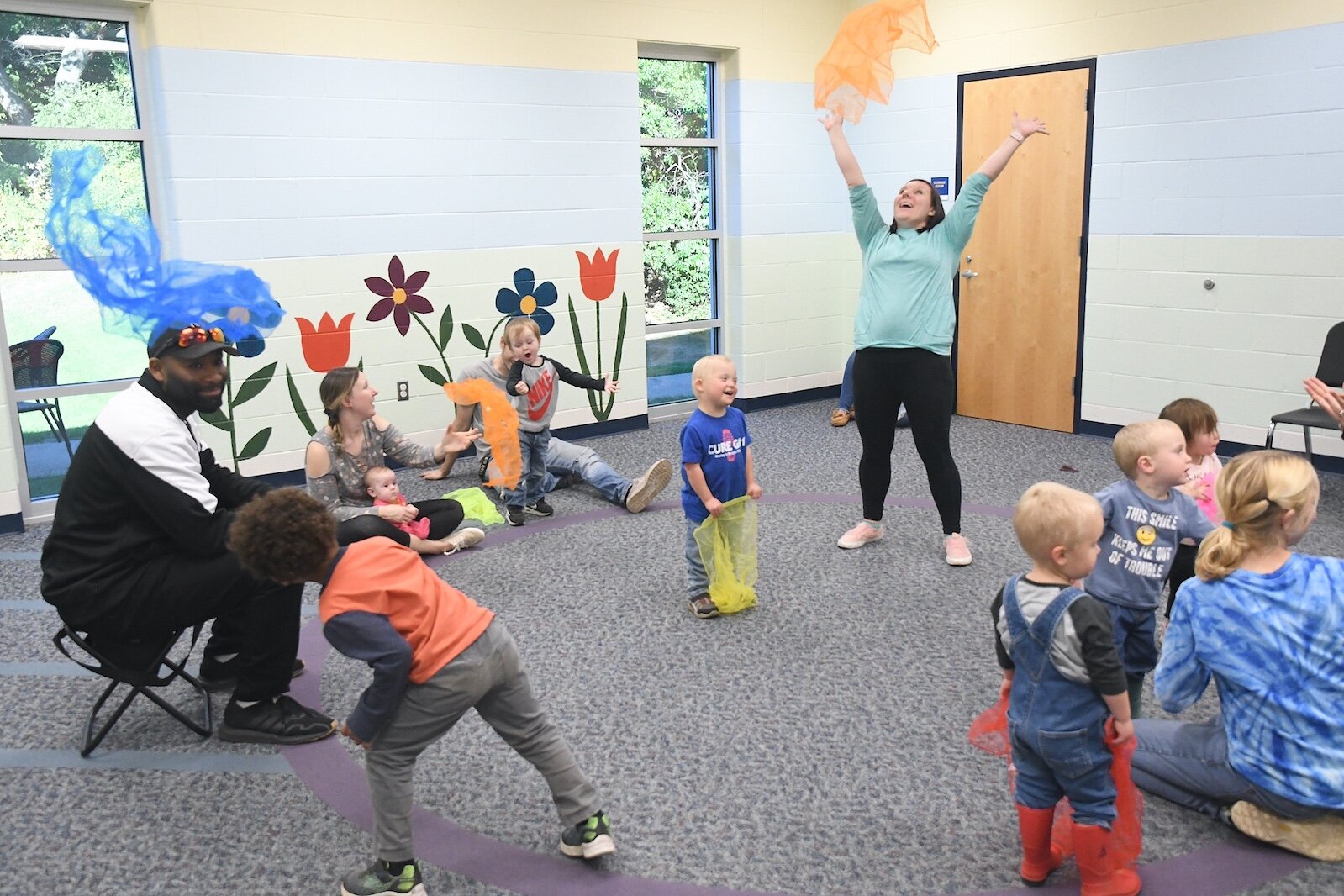 Young people of a variety of ages enjoy a Music First session at the Music Center.