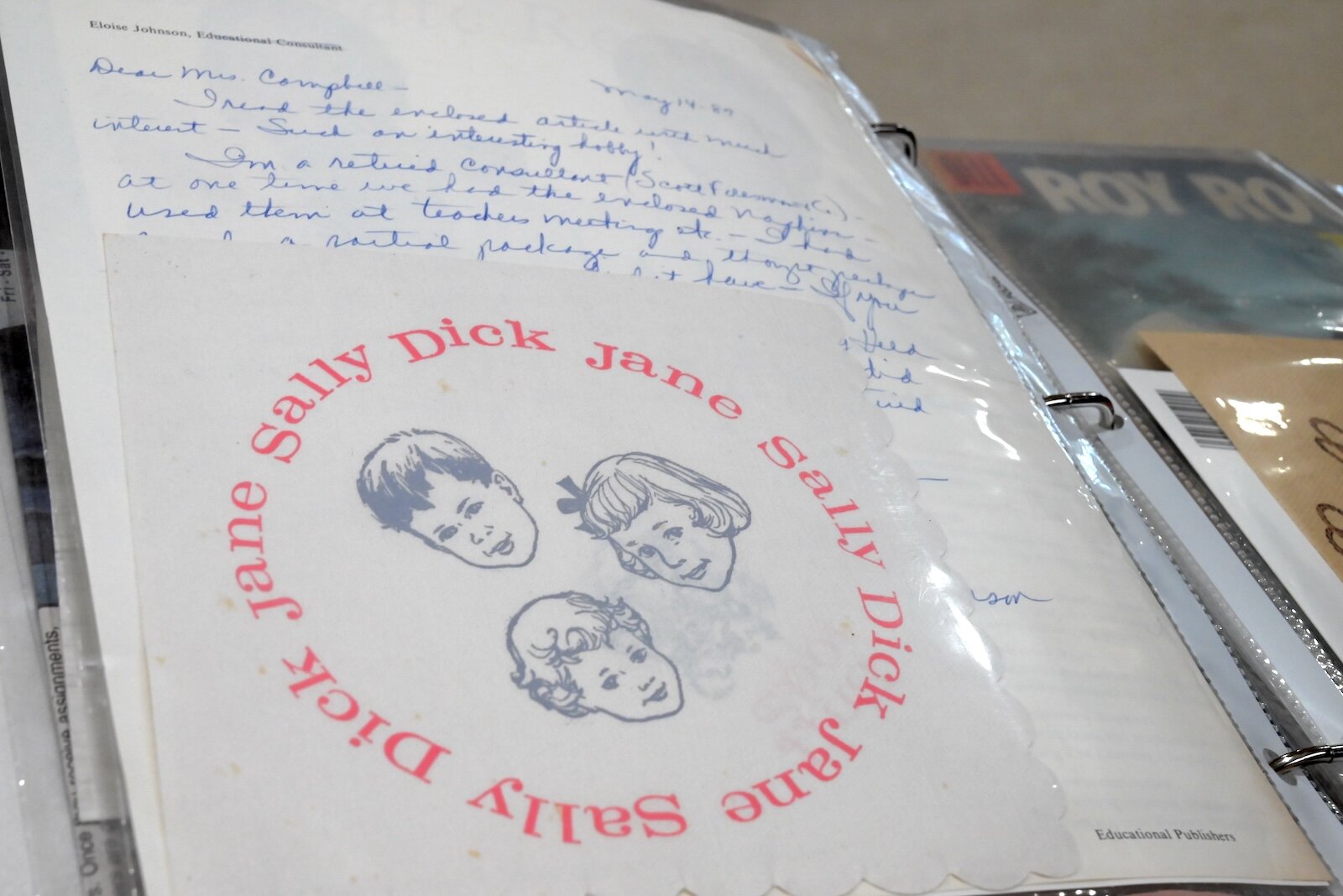 A napkin from the Dick & Jane era