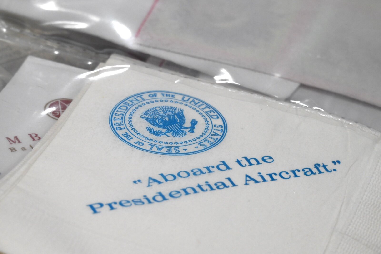 A napkin from Airforce One