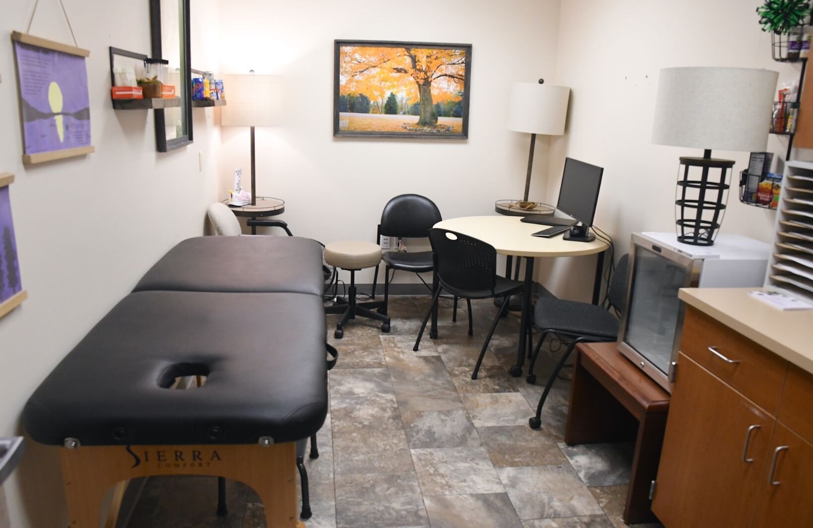 Consult room at the Nottawaseppi Huron Band of Potawatomi Health Center in Fulton.