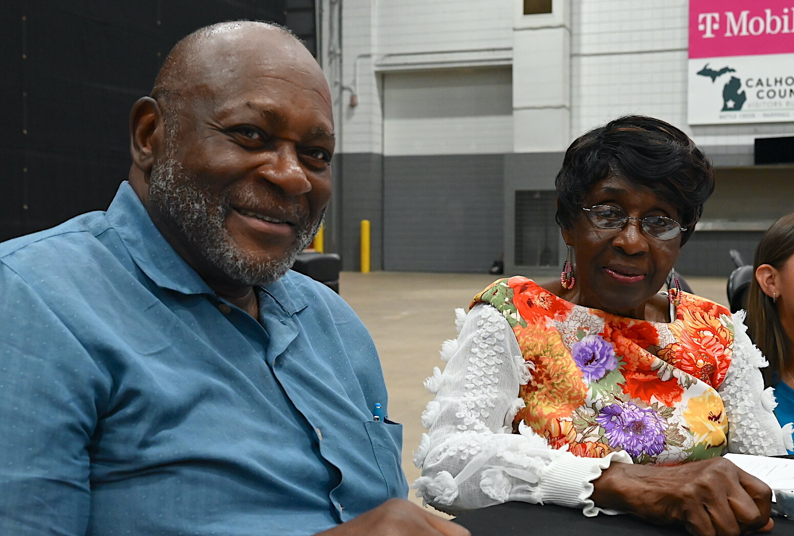 Franklin Ballard, left, and Mildred Mallard attended the Village Network’s Rice and Flavor event at Kellogg Arena.