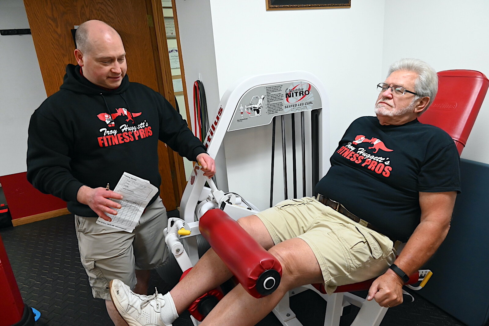 Troy Huggett works with client Chuck Crider on various stations.